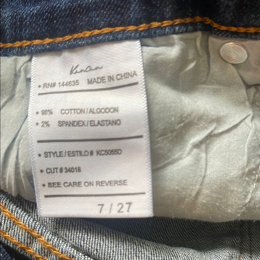 KanCan Ripped Medium-Dark Blue 7/27 Shark Bite Distressed Skinny Jeans - Picture 11 of 11